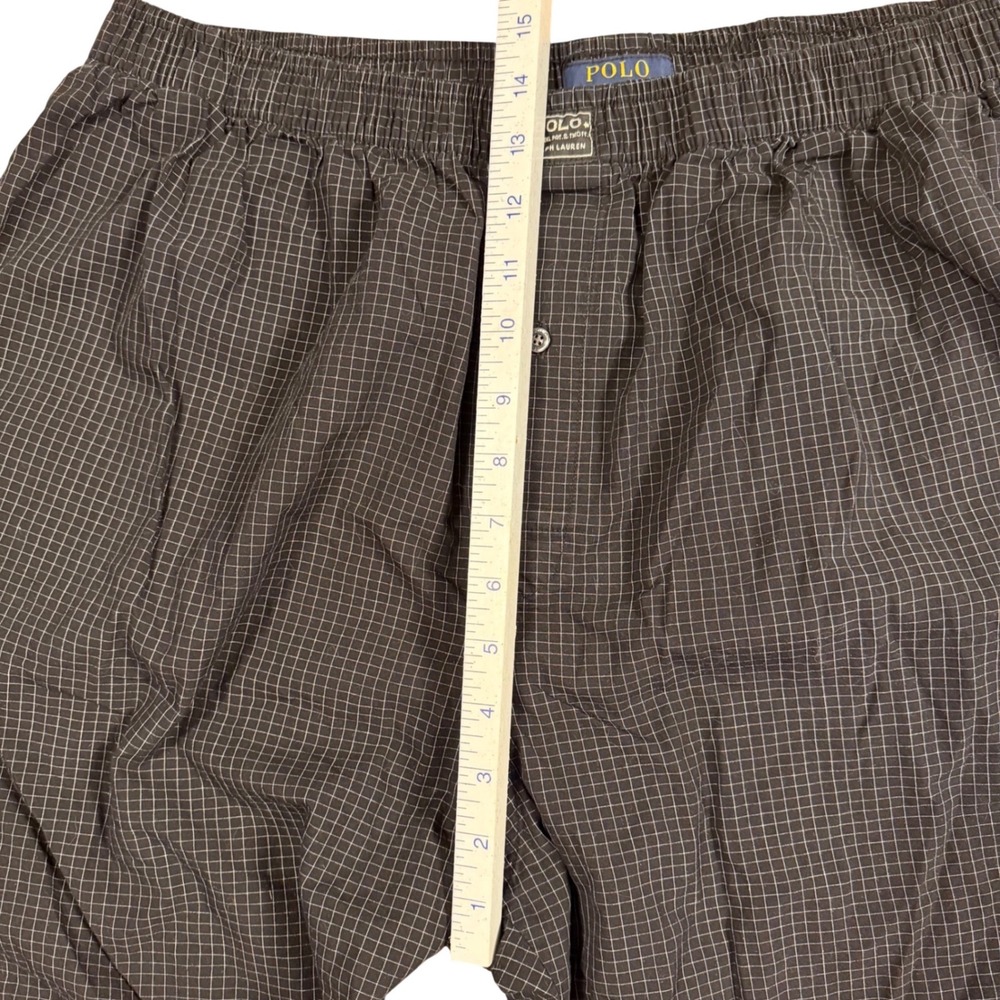 Polo Ralph Lauren Mens XL Pajama Pants Black White Grid Check Cotton Sleepwear - Picture 5 of 9